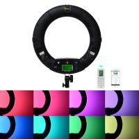 RGB 95Ra LED Color Changing Ring Light , Bluetooth Remote Control Ring Light FC-480