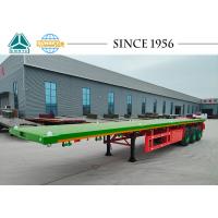 China Triple Axle Flatbed Trailer Flatbed Towing Semi Trailer 1X20FT 1X40FT 2X20FT on sale