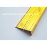 China Anti Slip Aluminum Stair Nosing For Concrete Stairs Gloss Anodized Deep Gold Color wholesale