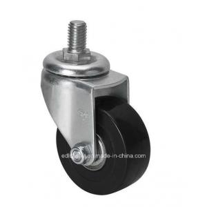 Edl Mini 2 35kg Threaded Swivel PU Caster 2632-66 with Ball Bearing and Zinc Plated