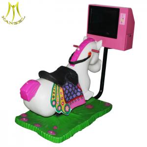 China Hansel shopping mall kids ride machine coin operated electric video horse rides supplier