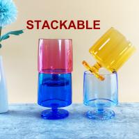 China Stackable Dishwasher Safe Bulk Plastic Champagne Flutes Party Event Square Cups on sale