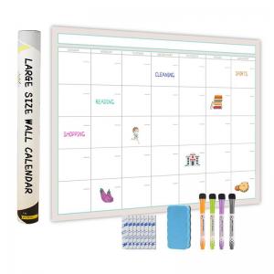 ODM Laminated Dry Erase Posters Removable Wall Mounted Monthly Planner Large Size