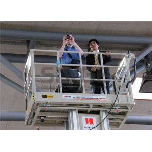 China Aluminum Mast Type Self Propelled Aerial Lift 6m For 2 Persons 480KG Capacity supplier