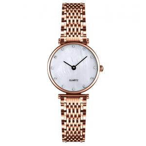 China Q026 fashion girls womans quartz watches ladies quartz stainless steel case back watch supplier