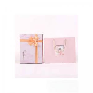 China Pink Marble Cardboard Gift Packaging Box For Underwear Bra Makeup Lid supplier