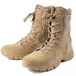 Casual Brown Army Military Boot With Heel Non-Slip High-Top Men Training