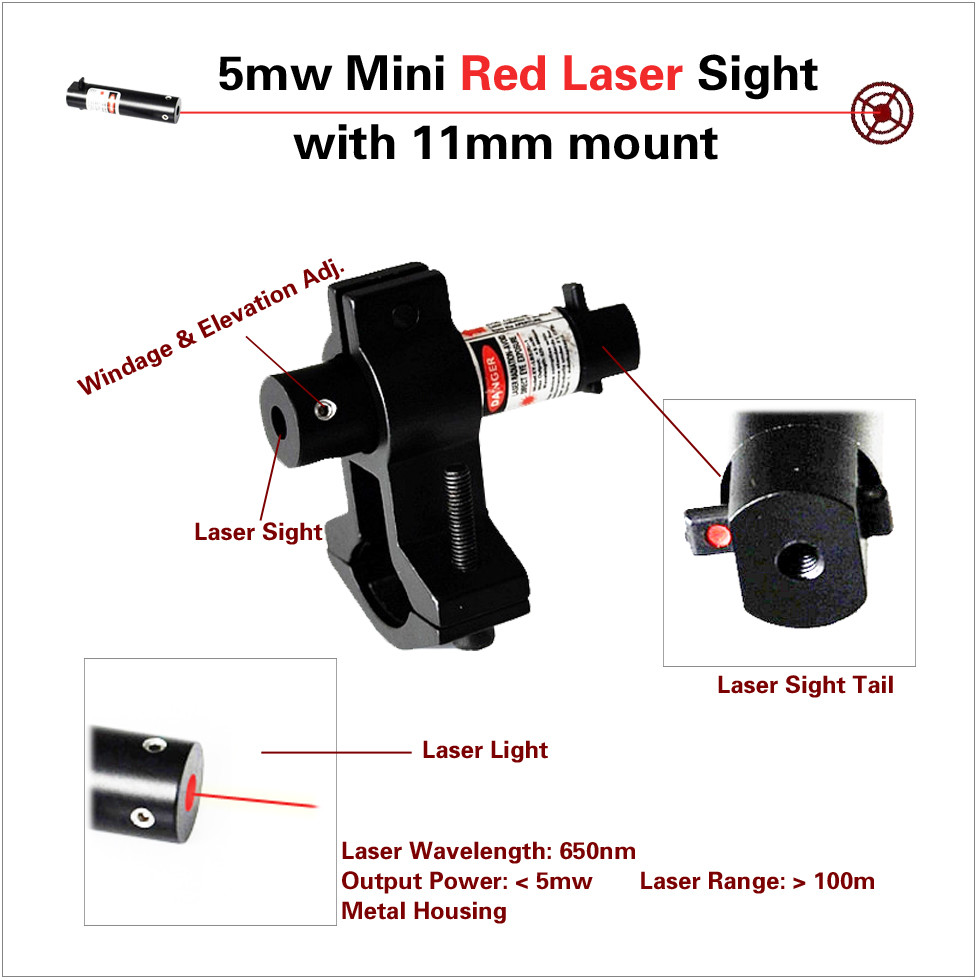 China Mini Paintball Gun Scopes With Mount , Red Dot Laser Sight For Tactical Airsoft supplier