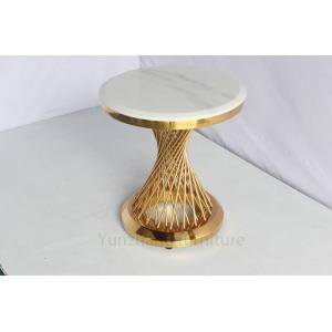 Rotary Steel Pipe Small Waist Design Round Side Table End Table