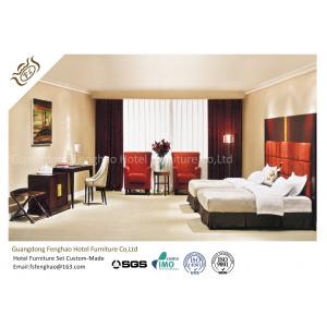 China Commercial  Style Zebrano Veneer Finished Inn Black Wood Frame High End Bedroom Furniture supplier