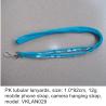 China Cheap imprinted polyester neck lanyard, simple flat polyester lanyard with badge holder wholesale