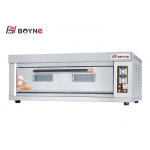China Commercial Double Glass Door Bakery Deck Oven  Stainless Steel  1 Deck 3 Trays Bread Oven supplier