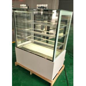 China Black Color Right Angle Good Quality Compressor Dessert Display Cooler For Cake Bread Ice Cream Showcase supplier