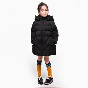 China Trendy Brand Clothing Children Outdoor Coat Puffer Genuine Fashion Winter Feather Girls Long Down Jacket supplier