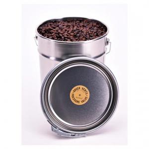 High Durability Food Safe Metal Buckets With Valve In Lid For Storing Coffee Beans