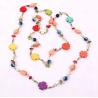 Bohemian cross-color semi-precious jewelery mixed ethnic sweater chain necklace