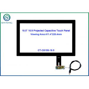 China Drive - free Capacitive Multi Touch Panel With Surface Hardness Above 6H 18.5 supplier