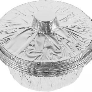 3003 3004 8011 Disposable Aluminum Foil Pot With Lids Foil Tray Round