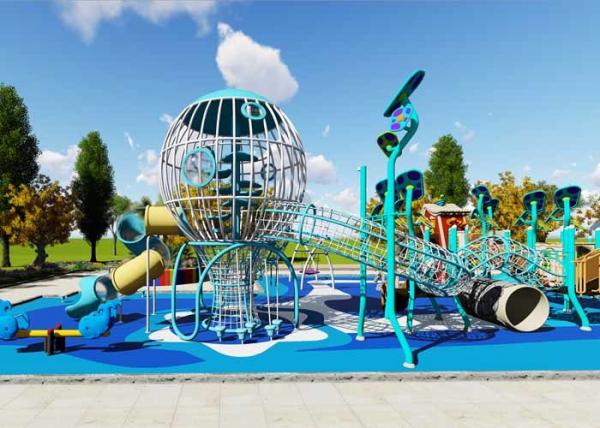 Anti Static Outdoor Amusement Park Equipment UV Resistance Professional Design