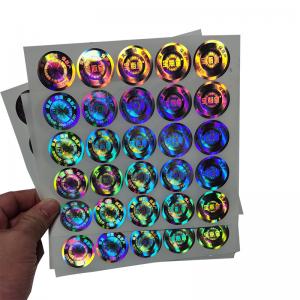 China Laser Paper Holographic Tamper Evident Labels Waterproof Hologram Seal Sticker on sale 
