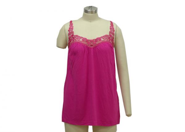 Ladies Short Nightgowns Slip Nightwear , Viscose Spandex Womens Casual Outfits
