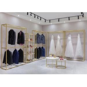China Wedding Shop Clothes Display Stand For Retial Shop With Shelf With Customized supplier
