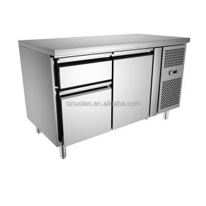 Stainless Steel Undercounter Commercial Chiller Cooler Cabinet Worktop Working Table Refrigerator Undercounted Chiller