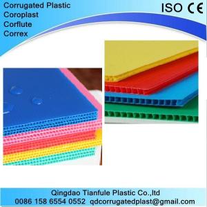 2-12mm Polypropylene PP Corrugated Plastic Sheet