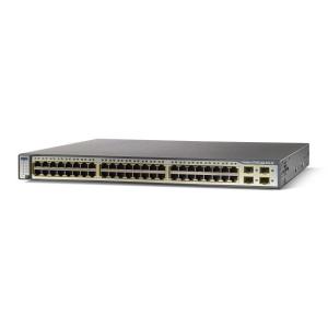 China 3750G Serie WS-C3750G-48PS-S 3750 Switch 48 10/100/1000T PoE 4 SFP IPB Mejoramiento del rendimiento QoS supplier
