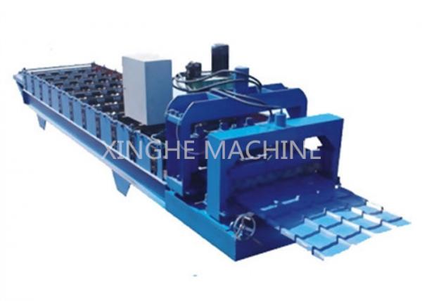 Industrial Aluminum Step Tile Roll Forming Machine With Metal Slitter Machine