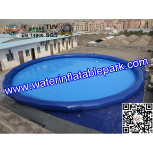 China Bule 10m Inflatable Water Pool , Round Inflatable Pool For Water Park supplier