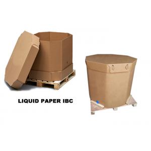 Disposable 1000l Liquid Paper IBC Container With Liner Bag Coconut Oil And Juice Use