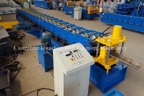 Steel Security Door Frame Roll Forming Machine with 14 Steps , 85 mm Effective