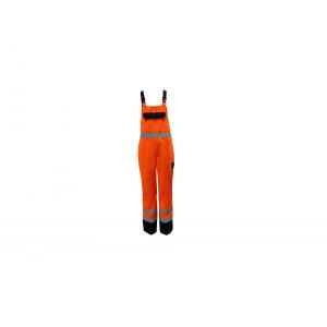 Man 250GSM CVC Reflective Working Bib Overalls With Adjustable Braces Clasps buckles