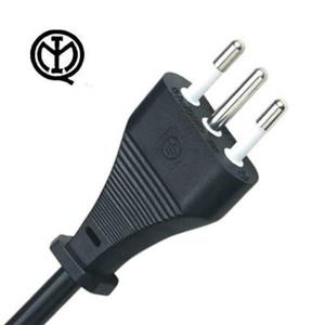 Italy 10 Amp 250V 3 Prong Female Power Cord For Computer PVC Jacket