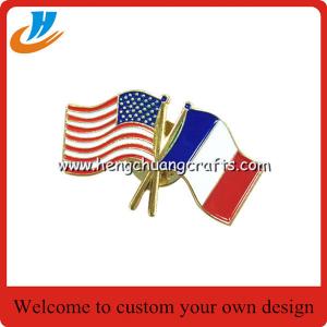 Flag shape soft enamel pin,high quality metal pin lapel pin with gold plated
