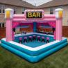 China Commercial plataforma flutuante inflável piscina bar plataforma de água inflável doca bar de água para evento de festa do quintal wholesale