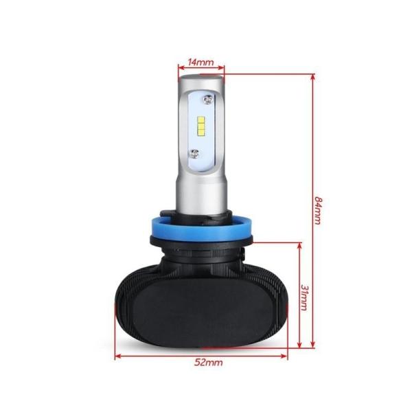 China 高く軽い精神CSP LEDのヘッドライトの球根Fanless S1 H11 9005車の電球 supplier
