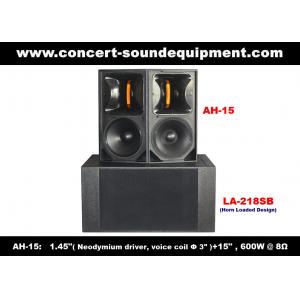 600W Concert Sound Equipment , 1.4" + 15" Full Range Speaker For Show , Conference , Living Event And DJ