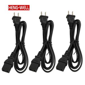 2-Pin Flat Power Cord Plug IEC Female End C9 Connector Extension for Laptop DVD Player Appliances
