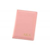China Pink PU Leather Passport Holder Cover Personalised Passport Wallet on sale