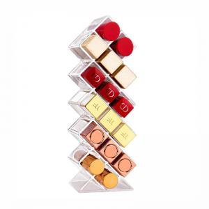 China Fish Shape Clear Lipstick Organizer Tower, Lip Gloss Storage Holder Stand for 16 Lip Sticks, Perfect for Makeup Cosmetic supplier