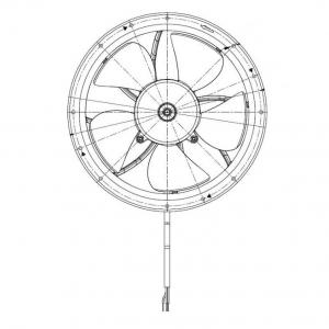 AFL2524HW-00 24v Dc Fan 250x80mm Round 437CFM 24W IP56 4 Wire