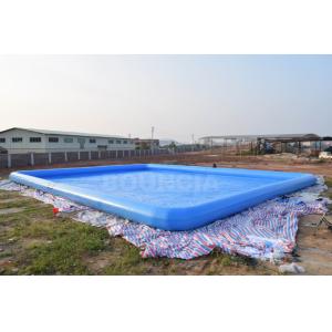 China 0.9mm PVC Tarpaulin Giant Inflatable Rectangular Water Swimming Pools For Water Park supplier