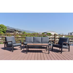 Terrace Aluminum Tilting Triple Sofa With 10cm Seat Cushion Furniture