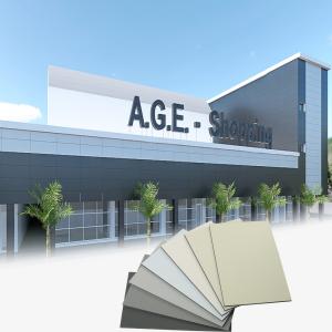 China Megabond PVDF Aluminum Panel with E1 Formaldehyde Emission and ≥HB Surface Hardness supplier