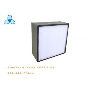 Aluminum Frame Deep Pleat HEPA Air Filter For Clean Room , Efficiency 99.99%