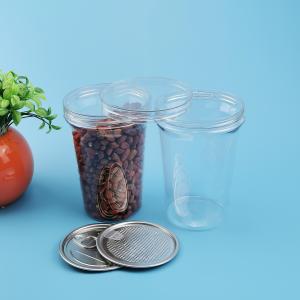 China PET Alu Easy Open FDA 800ml Plastic Food Jars supplier