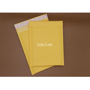 Yellow Kraft Shipping Bubble Mailers , Matt Bubble Wrap Packaging Envelopes