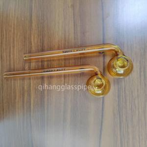 China wholesale sweet puff glass pipe oil burner water pipe  12/14/15/16 cm for somking pipe supplier